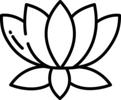 lotus fleur contour illustration vecteur