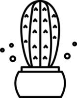 cactus plante contour illustration vecteur