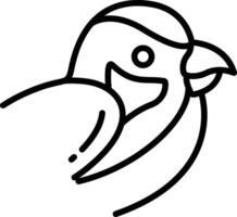 moineau oiseau contour illustration vecteur
