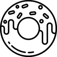 Donut contour illustration vecteur