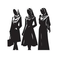 hijab style mode permanent illustration conception vecteur