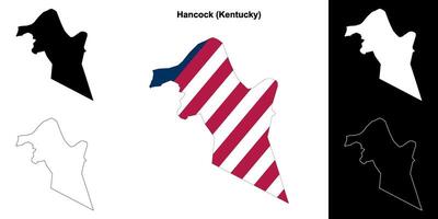 hancock comté, Kentucky contour carte ensemble vecteur