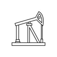 pompe jack icône. pétrole illustration signe. pétrole forage symbole. pétrole pompage logo. vecteur