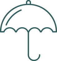 parapluie ligne pente rond coin icône vecteur