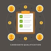 plat conception affaires illustration concept candidat qualification vecteur