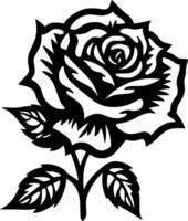 Rose - haute qualité logo - illustration idéal pour T-shirt graphique vecteur