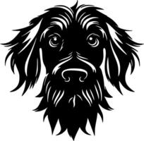 Écossais terrier - noir et blanc isolé icône - illustration vecteur