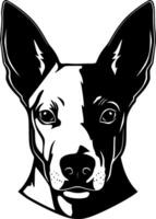 basenji - minimaliste et plat logo - illustration vecteur