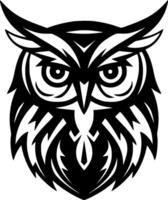 hibou - minimaliste et plat logo - illustration vecteur