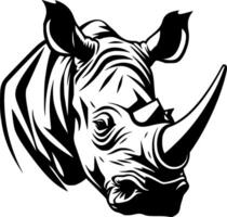 rhinocéros - minimaliste et plat logo - illustration vecteur