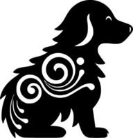 chien, noir et blanc illustration vecteur