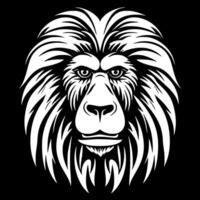 babouin - minimaliste et plat logo - illustration vecteur