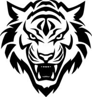 tigre, noir et blanc illustration vecteur