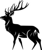 cerf, minimaliste et Facile silhouette - illustration vecteur