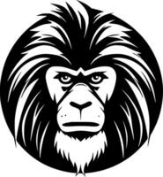babouin, noir et blanc illustration vecteur