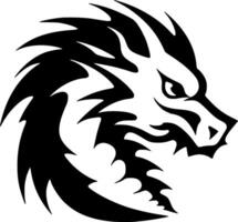 dragon - minimaliste et plat logo - illustration vecteur