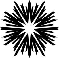 explosion - noir et blanc isolé icône - illustration vecteur