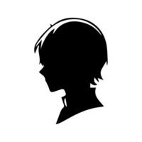 Jeune homme anime style personnage . manga anime garçon combattant cheveux visages dessin animé visage Jeune homme anime style personnage illustration conception vecteur