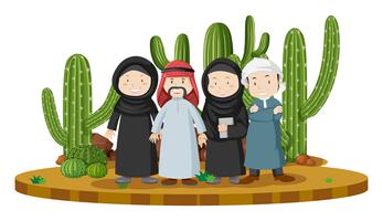 Les musulmans dans le désert vecteur