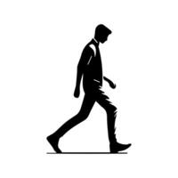 homme en marchant silhouettes sur blanc arrière-plan, mode de vie homme vecteur