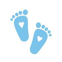 pas illustration. garçon pieds, nouveau née bébé vecteur