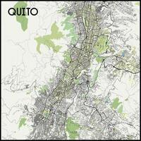 quito équateur carte affiche art vecteur