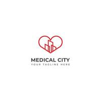 médical ville logo conception modèle. vecteur