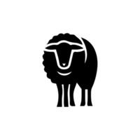 mouton silhouette avec permanent pose vecteur