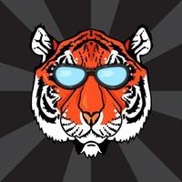 tigre d'art en ligne vecteur