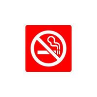 non fumeur, interdiction signe, Feu danger risque icône badge, étiquette avec cassé cigarette, mégots, non détritus ruban concept, interdire, danger, élément plat style isolé sur blanc Contexte vecteur