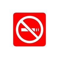 non fumeur, interdiction signe, Feu danger risque icône badge, étiquette avec cassé cigarette, mégots, non détritus ruban concept, interdire, danger, élément plat style isolé sur blanc Contexte vecteur