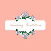bannière rose de mariage dessiné à la main. modèle de fleur pour mariage, vacances, célébration. rose pour l'impression, le tatouage et l'art numérique. vecteur
