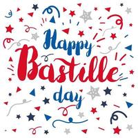 bonne fête de la Bastille vecteur