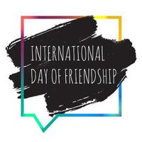 bannière de la journée internationale de l'amitié vecteur