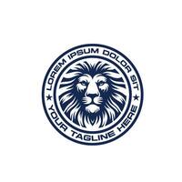 une Lion tête emblème logo conception modèle vecteur