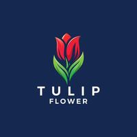 une magnifique coloré tulipe logo conception modèle vecteur