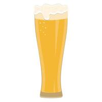 isolé verre avec une Bière boire, illustration dans dessin animé style vecteur