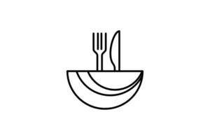 vecteur de conception de modèle de logo alimentaire, illustration de l'icône