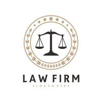 modèle vectoriel de logo de justice, concepts de conception de logo de cabinet d'avocats créatifs