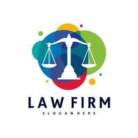 modèle vectoriel de logo de justice coloré, concepts de conception de logo de cabinet d'avocats créatifs