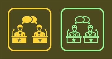 conception d'icône de débat vecteur