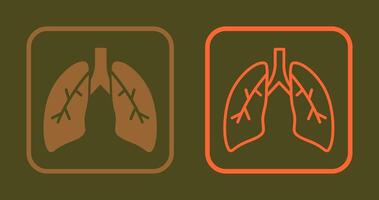 conception d'icône de poumons vecteur