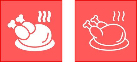 conception d'icône de poulet vecteur