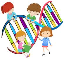 Les enfants et l&#39;ADN humain vecteur