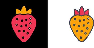 conception d'icône de fraise vecteur