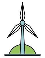 turbine d'éolienne écologique vecteur