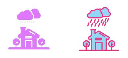 conception d'icône de pluie vecteur
