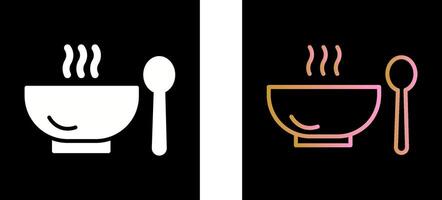 Soupe,nourriture,bol,repas,chaud,cuillère, icône conception vecteur