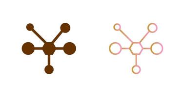 conception d'icône de molécule vecteur