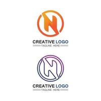 n logo police et lettre entreprise logo entreprise et lettre initiale n vecteur de conception et lettre pour logo